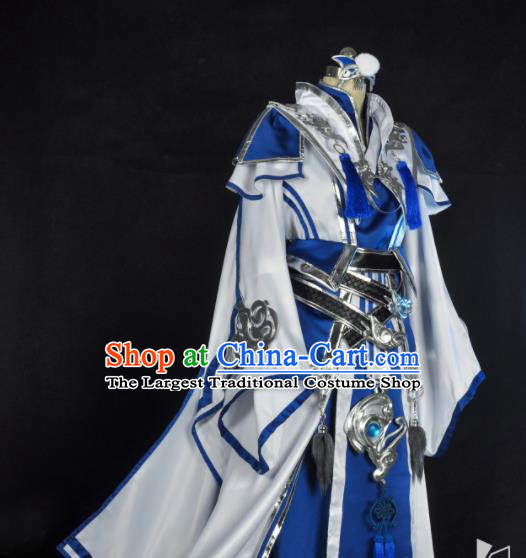 Chinese Game Role Royal Prince Garment Costumes Ancient Swordsman Uniforms Traditional Cosplay Young Knight Clothing