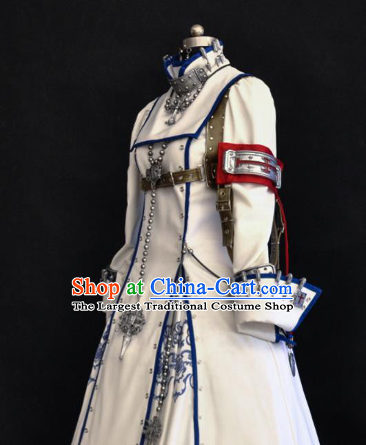 Top Traditional Game Role Clothing Cosplay Nun White Dress Western Goddess Garment Costumes