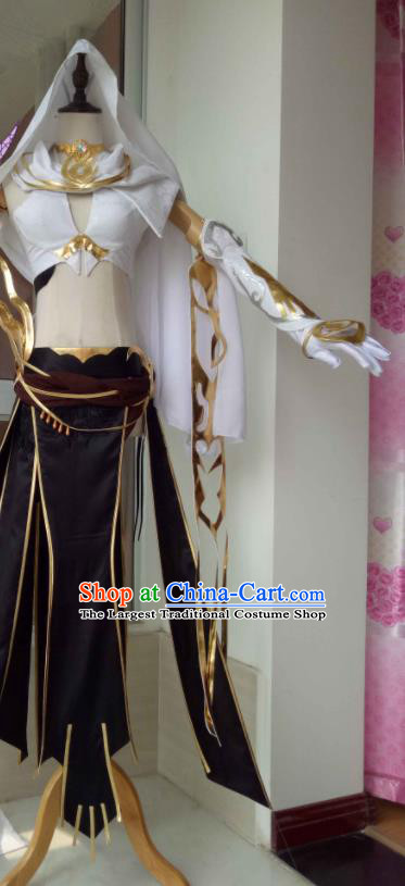 China Ancient Swordswoman Clothing Cosplay Female Knight Dress Outfits Traditional JX Online Garment Costumes