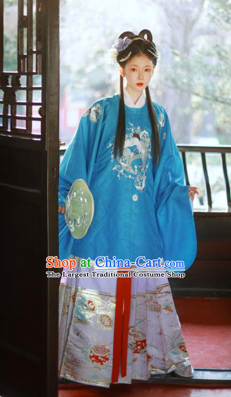 China Traditional Women Hanfu Dress Apparels Ancient Palace Beauty Garment Costumes Ming Dynasty Princess Historical Clothing