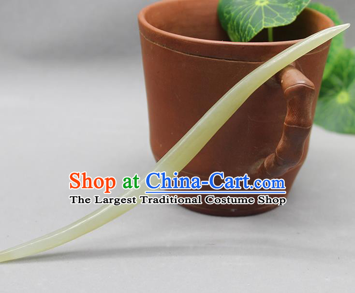 China Traditional Hanfu Hair Accessories Qin Dynasty Hair Stick Ancient Empress Headwear Handmade Jade Hairpin