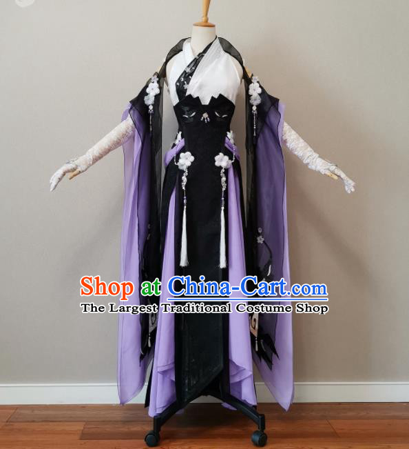 Professional China Ancient Swordswoman Dress Outfits Traditional Female Warrior Clothing Cosplay Empress Garment Costumes