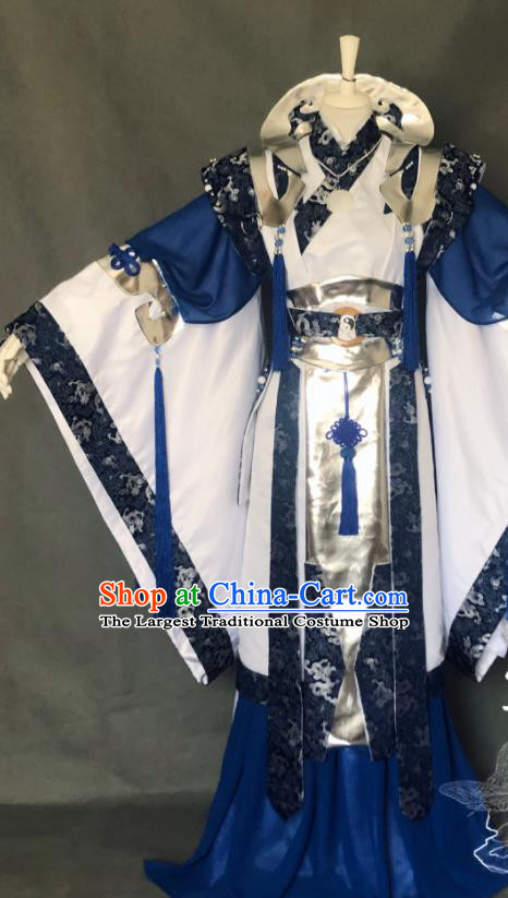 Chinese Ancient Taoist Uniforms Traditional Puppet Show Swordsman Garment Costumes Cosplay Chivalrous Immortal Clothing