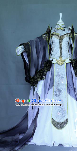 China Traditional Puppet Show Hanfu Clothing Cosplay Fairy Princess Garment Costumes Ancient Queen Dress Outfits