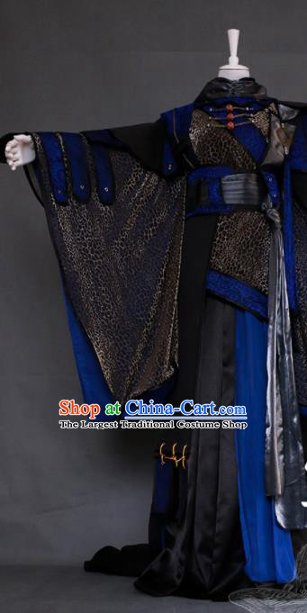 Chinese Cosplay Castellan Clothing Ancient Swordsman Uniforms Traditional Puppet Show Knight Jian Wuji Garment Costumes