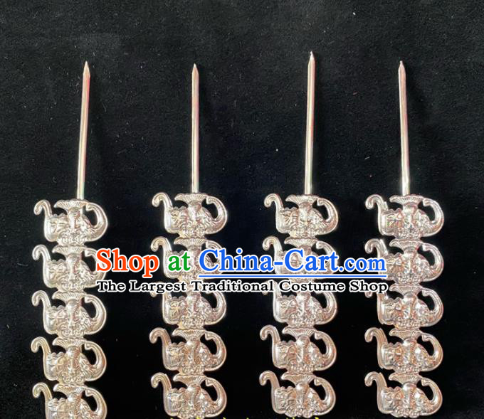 Chinese Beijing Opera Hua Tan Hair Accessories Peking Opera Noble Lady Hair Stick Traditional Opera Princess Five Bats Hairpin