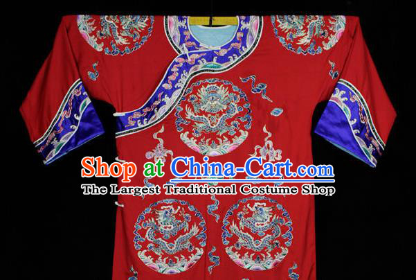 China Beijing Opera Hua Tan Embroidered Red Dress Traditional Opera Princess Garment Costume Ancient Court Beauty Clothing