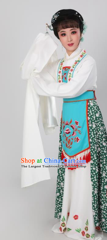 Chinese Traditional Huangmei Opera Dress Ancient Country Woman Clothing Peking Opera Hua Tan Garment Costumes