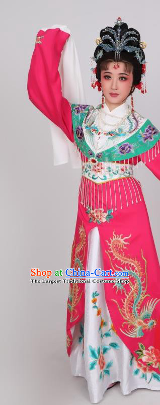 China Ancient Royal Princess Clothing Shaoxing Opera Wang Xifeng Magenta Dress Peking Opera Noble Woman Costume