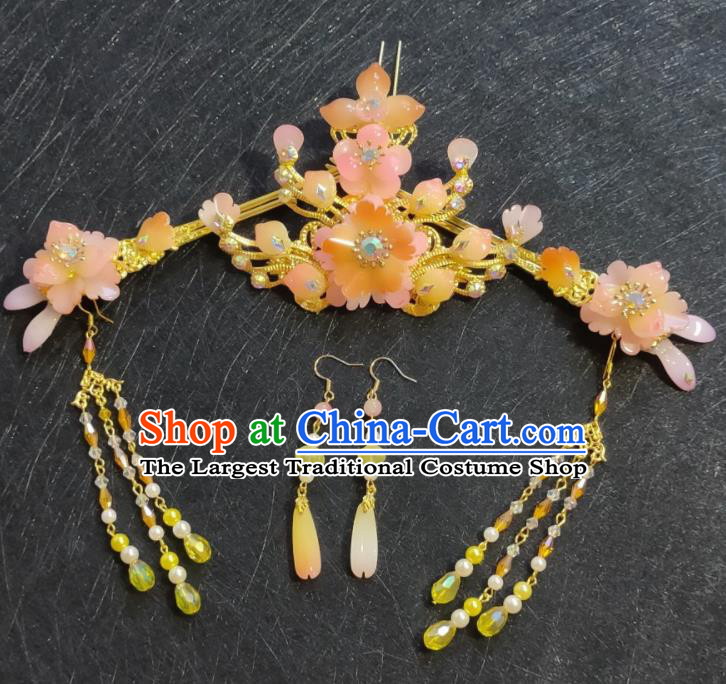 Chinese Beijing Opera Hair Accessories Traditional Opera Diva Headpieces Huangmei Opera Princess Hairpins