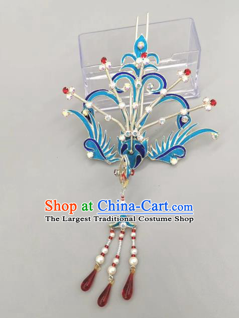 Chinese Huangmei Opera Princess Phoenix Hairpin Beijing Opera Hair Crown Traditional Opera Diva Headpiece