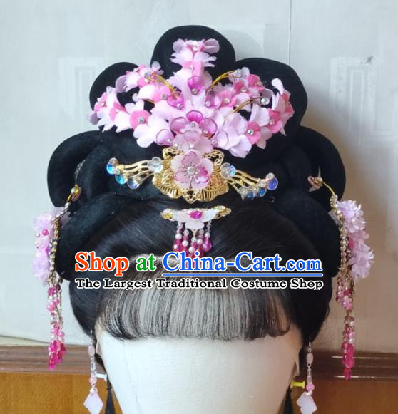 Chinese Beijing Opera Hua Tan Headpieces Traditional Opera Fairy Hair Accessories Shaoxing Opera Princess Hairpins