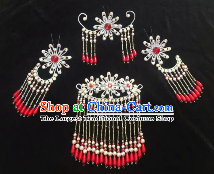 Chinese Traditional Opera Princess Hair Accessories Shaoxing Opera Actress Hairpins Beijing Opera Hua Tan Headpiece