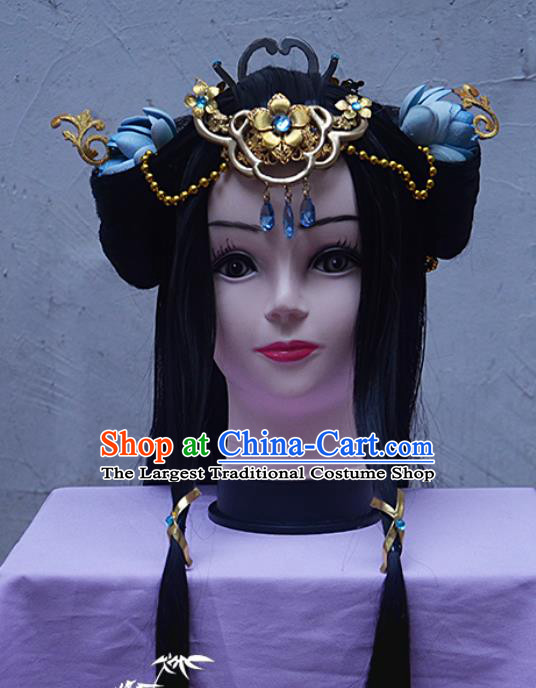 A Chinese Ghost Story Nie Xiao Qian Wig and Hairpins Cosplay Hair Accessories Ancient Fairy Headdress Complete Set