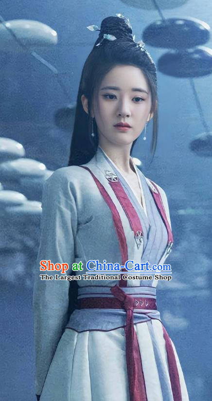 Chinese TV Series Qie Shi Tian Xia Queen Bai Feng Xi Replica Costumes Ancient Swordswoman Dress Clothing