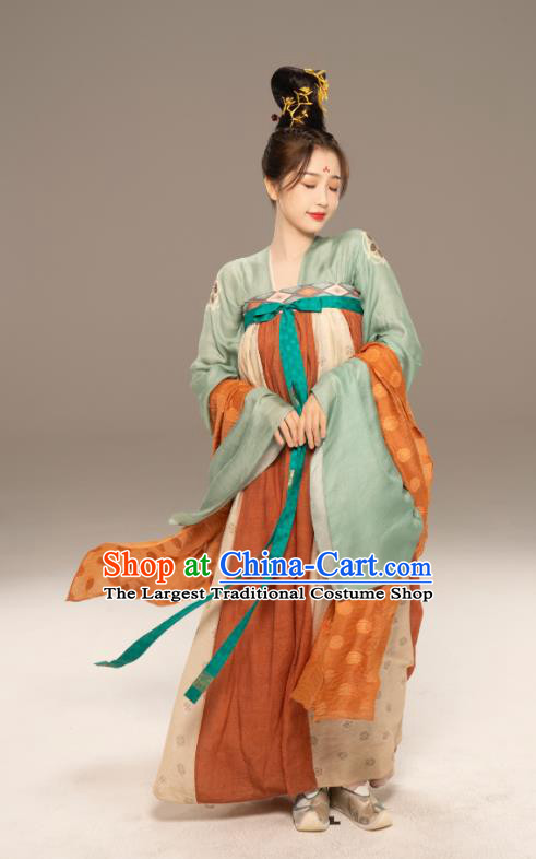 Chinese Xian Xia TV Series Love Between Fairy and Devil Fairy Xiao Lan Hua Garment Costumes Tang Dynasty Ruqun Hanfu Dress