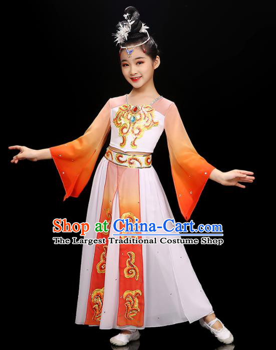 Chinese Fan Dance Dress Uniform Traditional Dancewear Children Classical Dance Clothing Beauty Dance Garment Costume