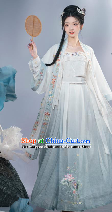 Chinese Song Dynasty Noble Lady Garment Costumes Ancient Female Clothing Traditional Hanfu Beizi Dresses