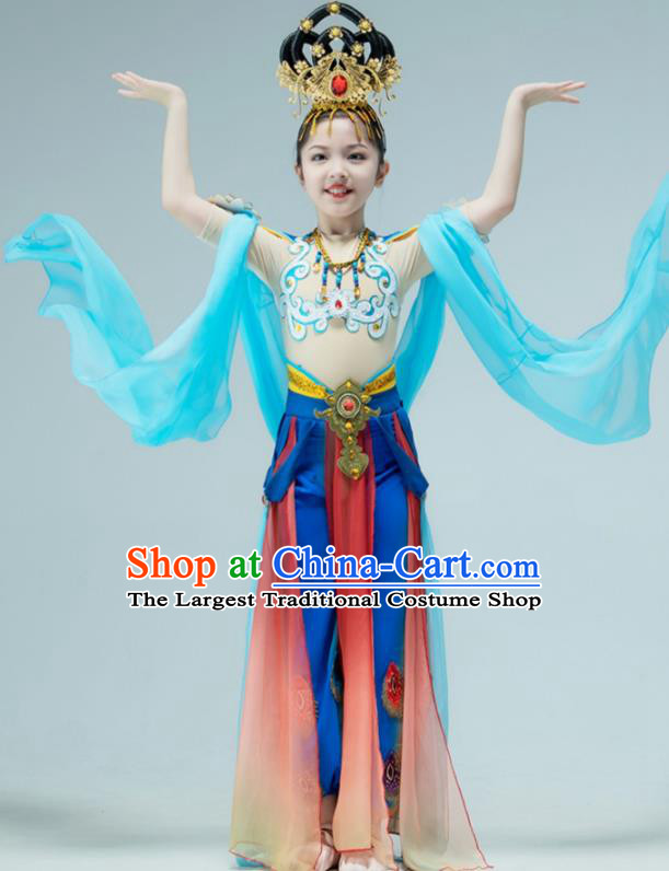 Chinese Dunhuang Flying Apsaras Dance Garment Classical Dance Clothing Stage Performance Costume Children Dance Dress Outfit