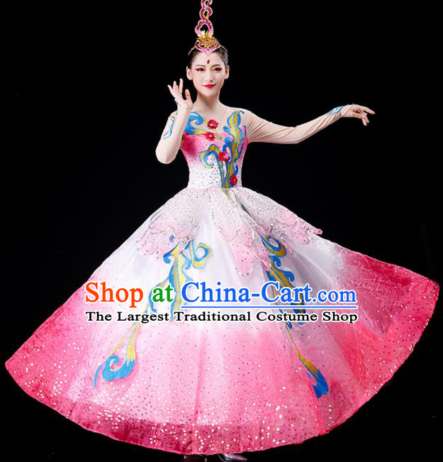 Chinese Classical Dance Costume Stage Performance Clothing Opening Dance Flower Dance Pink Dress