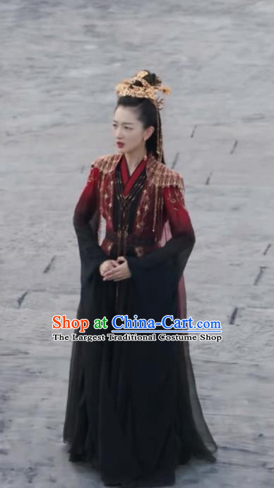 Chinese Goddess Garment Costumes Swordswoman Clothing TV Series Ancient Love Poetry Hou Chi Dress