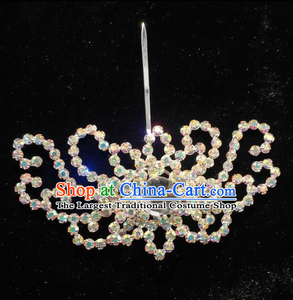 Chinese Ancient Noble Lady Hair Pin Peking Opera Hua Tan Lotus Hair Jewelry Beijing Opera Actress Headpiece