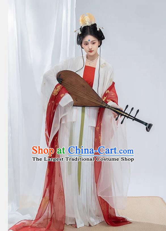 China Traditional Song Dynasty Court Woman Hanfu Dresses Ancient Imperial Consort Costumes Complete Set