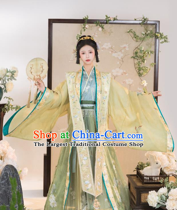 China Ancient Court Woman Costumes Song Dynasty Empress Clothing Traditional Embroidered Hanfu Dress