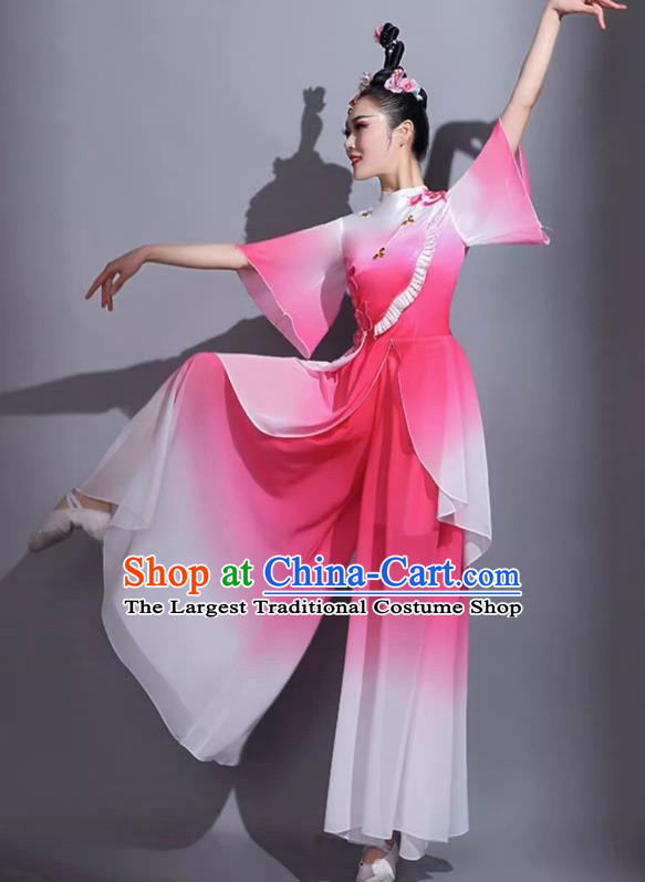 Pink Classical Dance Costumes Female Fan Dance Costumes Square Dance Suits Jiaozhou Yangko Dance Costumes Stage Costumes