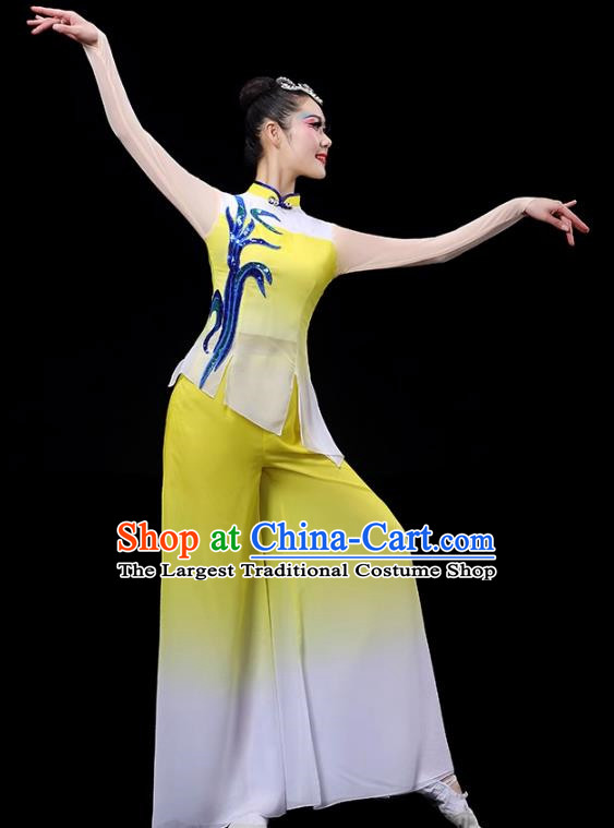 Classical Dance Costumes Yellow River Water Passes In Front Of My House Dance Costumes Fan Dance Costumes Square Dance Competition Yangko Costumes