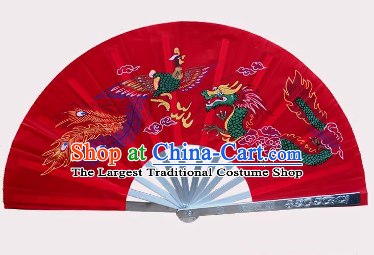 Top Tai Chi Dance Fan Kung Fu Fan Stage Performance Stainless Metal Fan