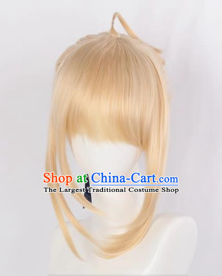 Fate My King Saber Mixed Golden Hair Version Cosplay Ladies Anime Wig