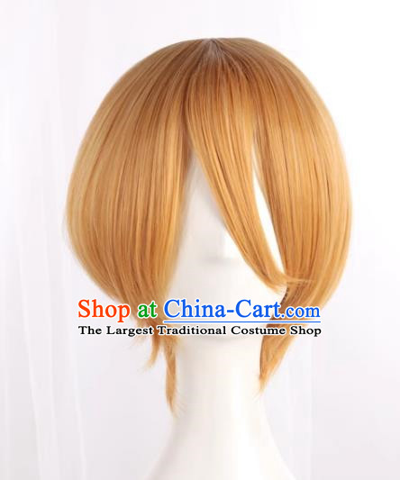 Kise Ryota COS Anime Wig Yellow Short Straight Hair Men's Short Hair Cosplay Wig