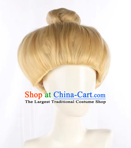 Spirited Away Yubaba Full Headgear Light Yellow Hair Bag Without Bangs Anime COS Full Wig