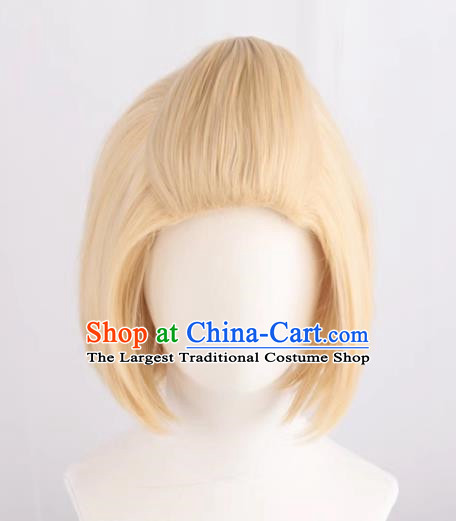 Tokyo Swastika Avengers Sano Manjiro Light Blond Big Back Curly Short Hair Cos Wig