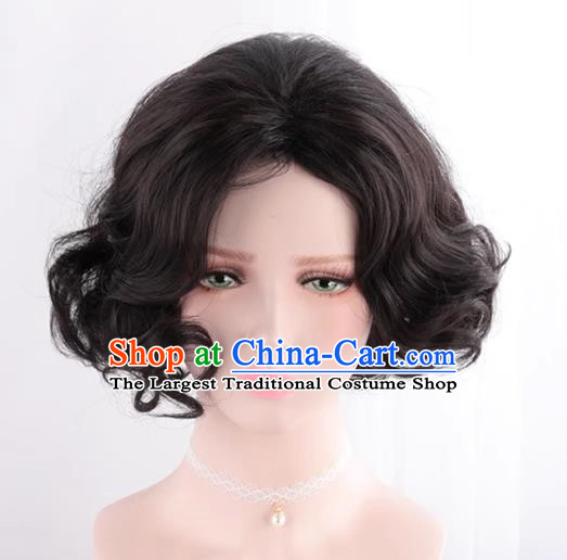 Retro Short Curly Republic Of China Old Shanghai Style Cos Wig