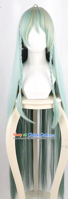 The Land Of Elegant Music Kinnara Pre Awakening Green Green Three Layer Gradient Cosplay Wig