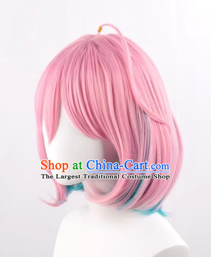 Starlight Stage Dreams Of Li Yameng Pink Gradient Lake Green Cos Wig