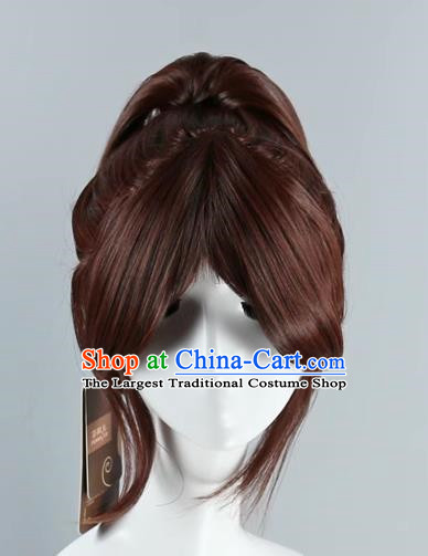 Brown Single Ponytail Wig