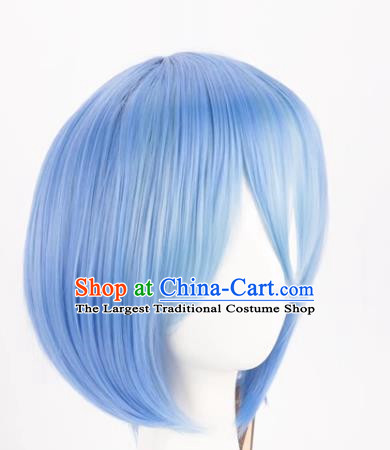 Cos Wig Bangs Blue Gradient From Zero Starting Life In Another World