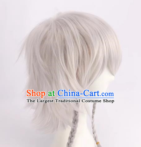 Touhou Project Sakuya Izayoi Cos Fake Hair Double Twist Silver White Cosplay Wig