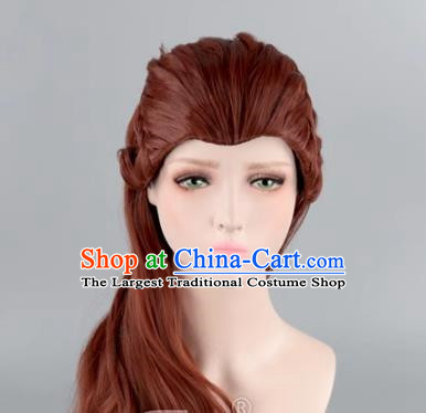 100CM Brown Beauty Pointed Elf Female Cosplay Anime Wig