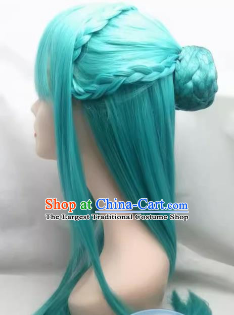 One Piece Xiaozi COS Wig Green Style Braid Anime Cosplay Customization