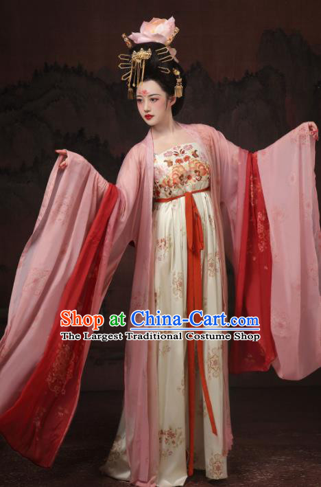 Chinese Tang Dynasty Garment Costumes Ancient Empress Hanfu Dress Palace Woman Clothing