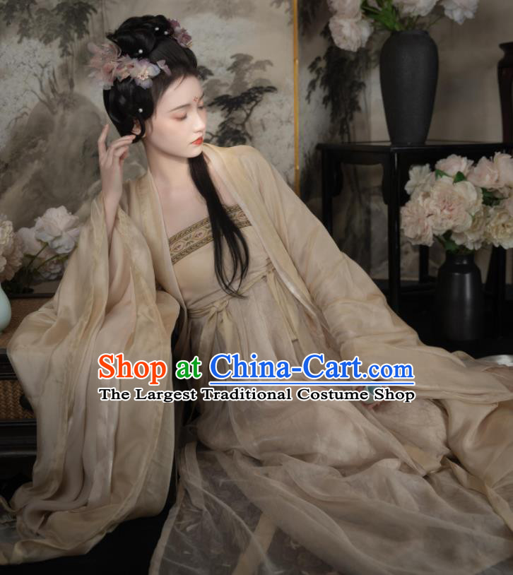 Chinese Traditional Hanfu Clothing Tang Dynasty Princess Garment Costumes Ancient Goddess Dresses