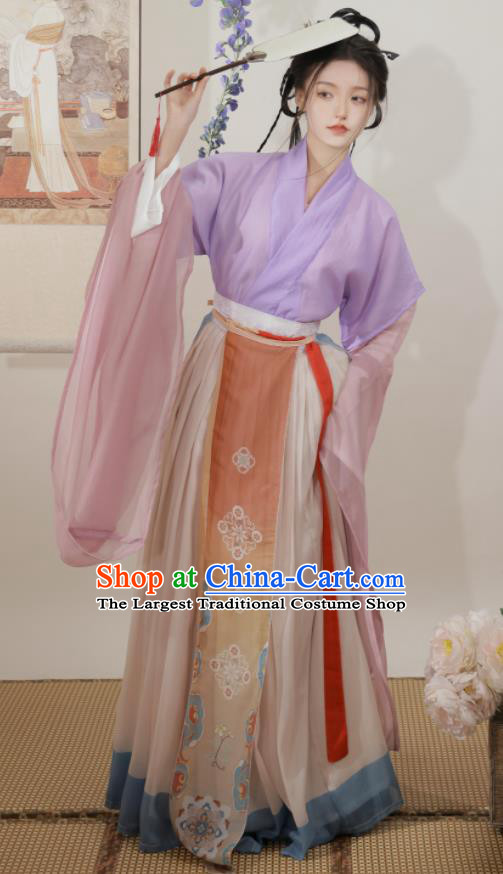 Chinese Ancient Flying Goddess Dresses Traditional Hanfu Clothing Southern and Northern Dynasties Princess Garment Costumes