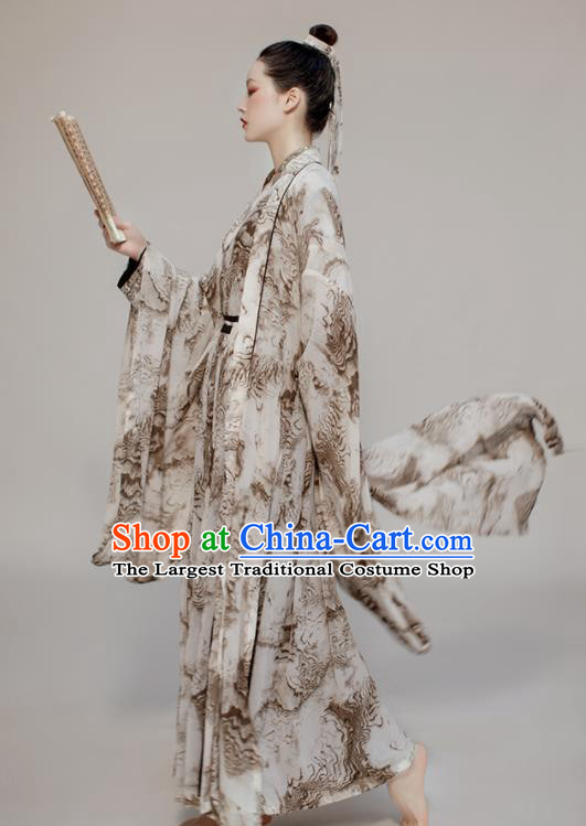 Chinese Ancient Young Childe Clothing Jin Dynasty Swordsman Hanfu Dress Traditional Scholar Garment Costumes