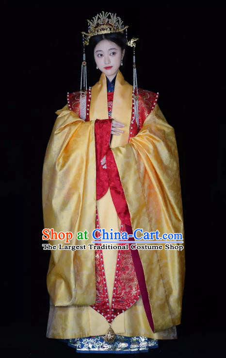 Chinese Traditional Wedding Dresses Ming Dynasty Empress Garment Costumes Ancient Bride Clothing Xia Pei Complete Set