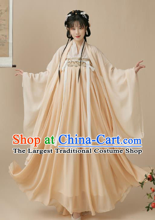 Chinese Ancient Young Lady Costumes Tang Dynasty Civilian Woman Clothing Hanfu Dresses Ru Qun Cape Complete Set