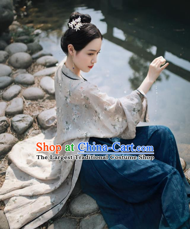 Chinese Song Dynasty Female Costumes Ancient Young Lady Clothing Handmade Hanfu Dresses